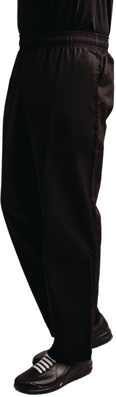  Whites Pantalon de cuisine mixte trait&eacute; au Teflon Easyfit noir 