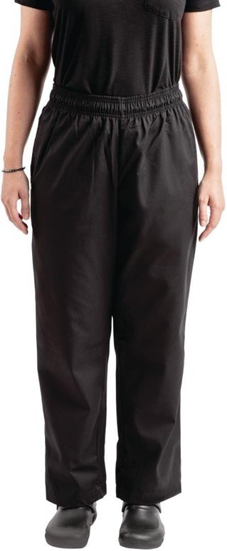  Whites Pantalon de cuisine mixte trait&eacute; au Teflon Easyfit noir 