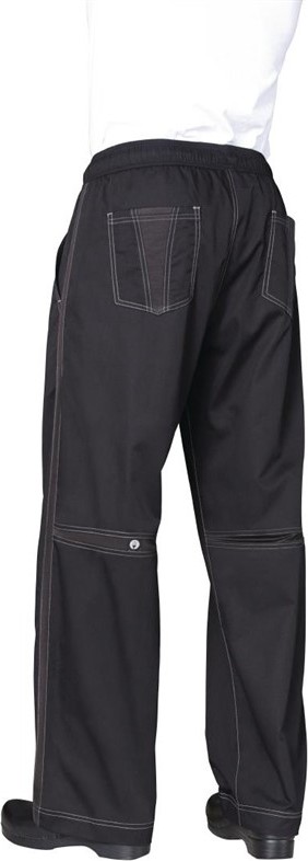  Chef Works Pantalon de cuisine mixte Baggy noir 