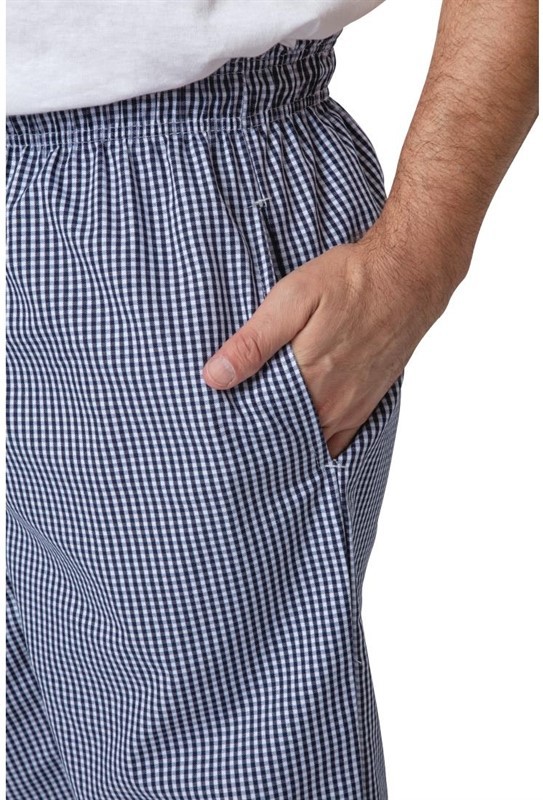  Whites Pantalon de cuisine mixte Vegas petits carreaux bleus et blancs 