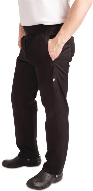  Chef Works Pantalon slim l&eacute;ger homme noir 