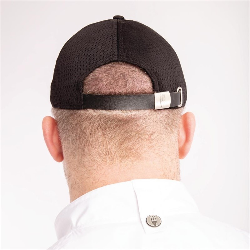  Chef Works Casquette baseball Cool Vent noire et grise 