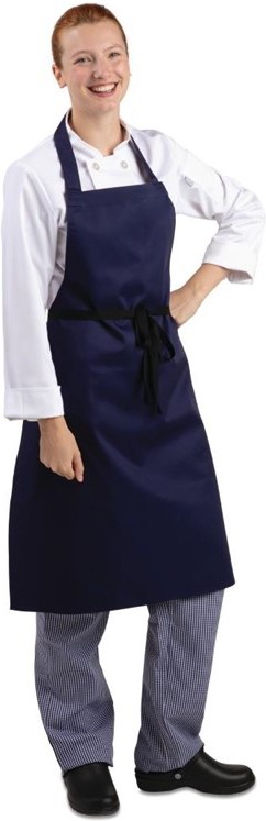  Whites Tablier bavette bleu marine 