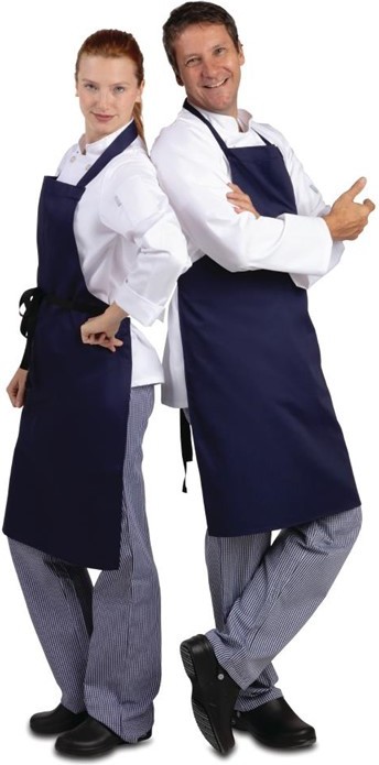  Whites Tablier bavette bleu marine 
