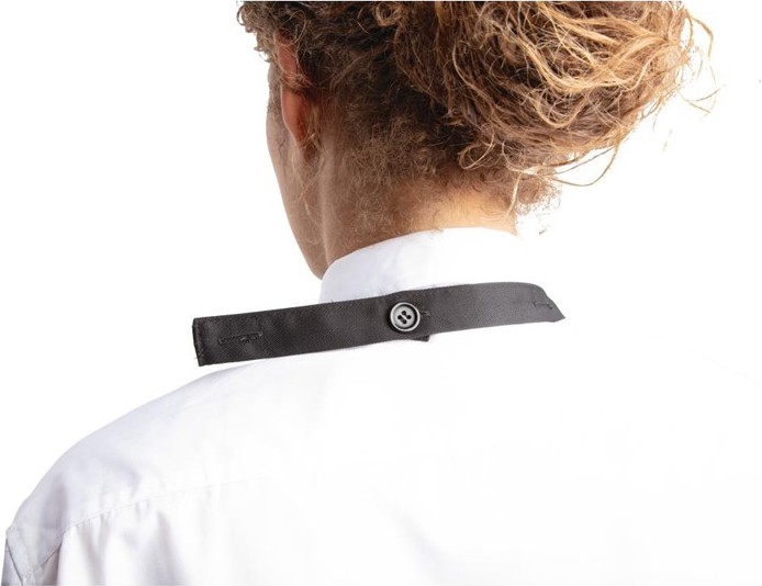  Whites Tablier serveur col en V noir 