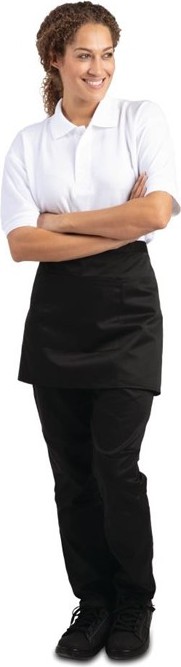  Whites Tablier serveur court noir 