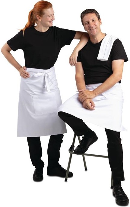  Whites Tablier serveur standard blanc 