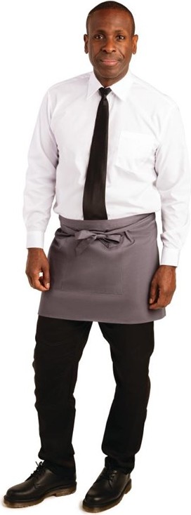  Whites Tablier serveur court gris anthracite 