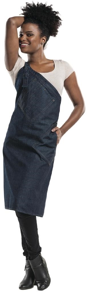  Chaud Devant Tablier bavette Skew Blue Denim 