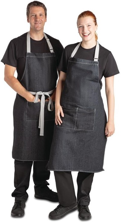  Whites Tablier bavette denim Southside noir 