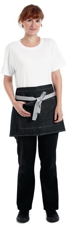  Whites Tablier serveur court denim Southside noir 760mm 
