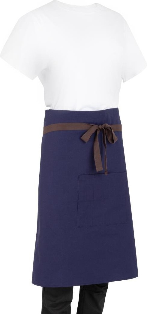  Southside Tablier bistro en toile de coton marine 