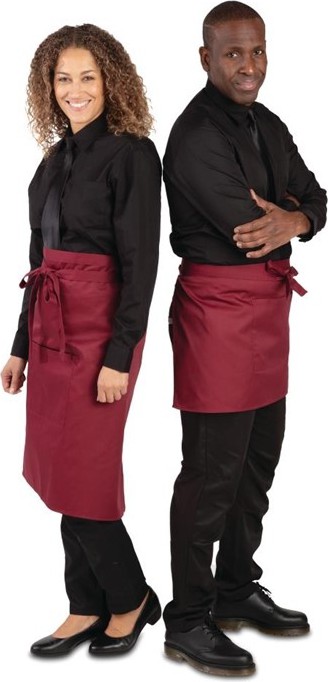  Whites Tablier serveur court bordeaux 