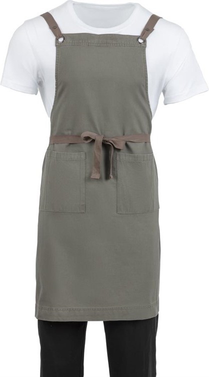  Southside Tablier bavette en coton kaki 