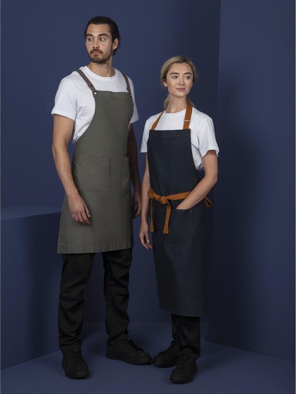  Southside Tablier bavette en coton kaki 
