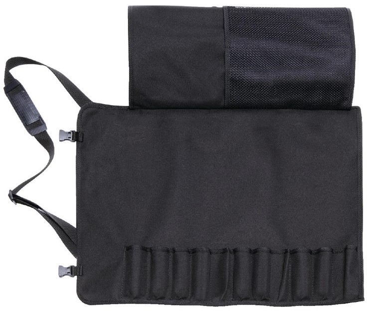  Dick &Eacute;tui &agrave; couteaux en tissu avec sangle noir 11 pi&egrave;ces 