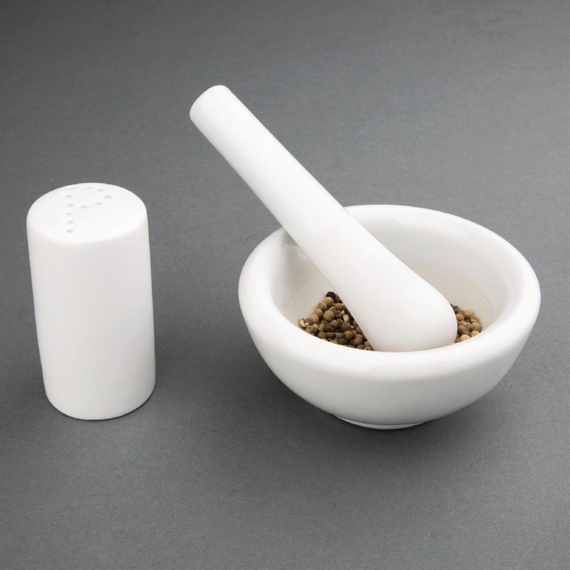  Vogue Pilon et mortier en porcelaine 115mm 