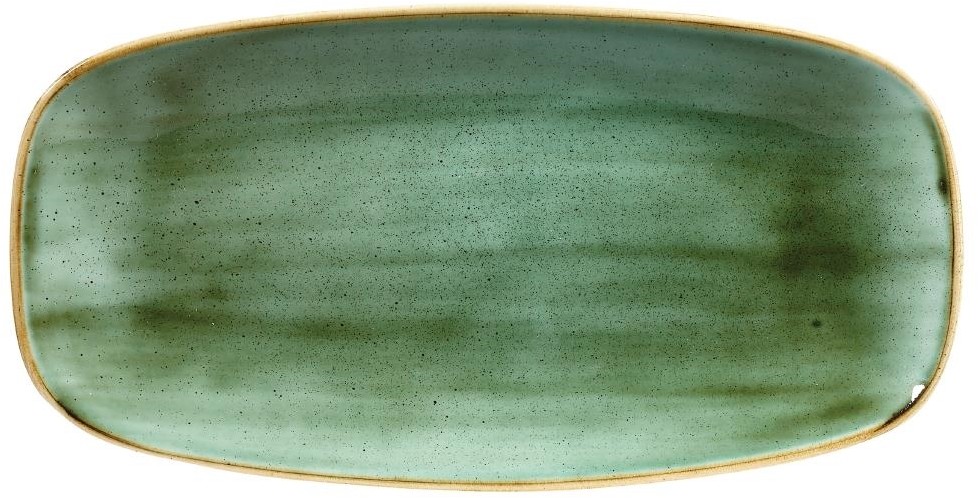  Churchill Assiettes oblongues Stonecast Samphire Green 153 x 298mm (Lot de 12) 