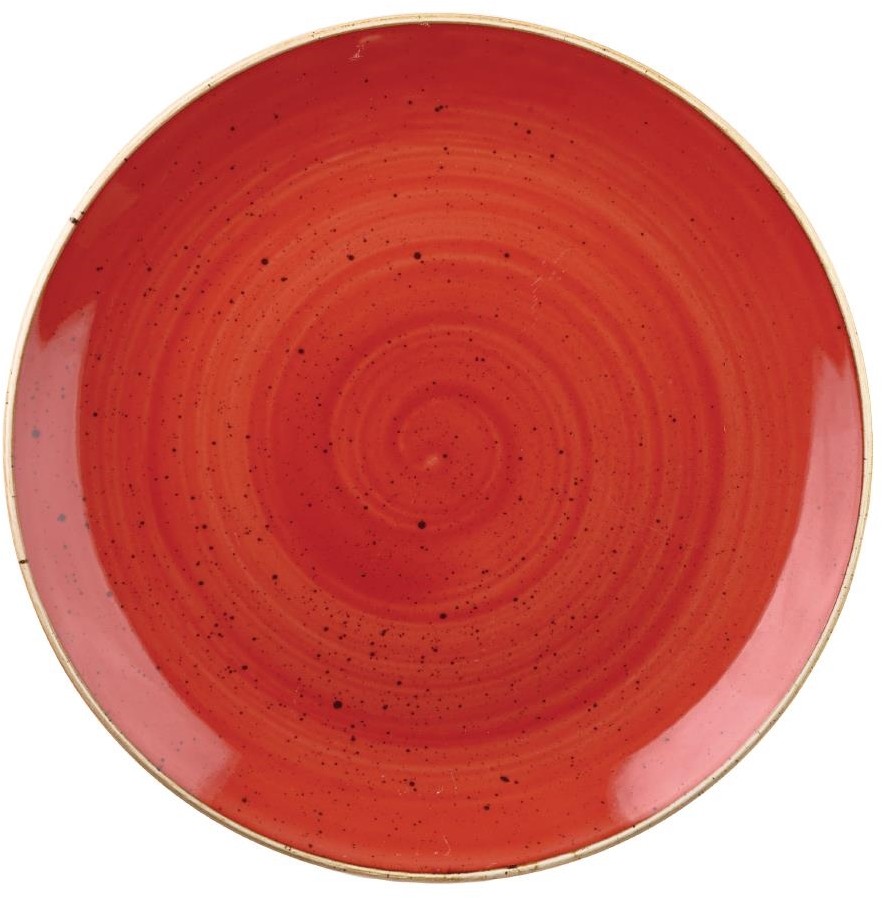  Churchill Assiettes coupes rondes Stonecast Berry Red 248mm (Lot de 12) 