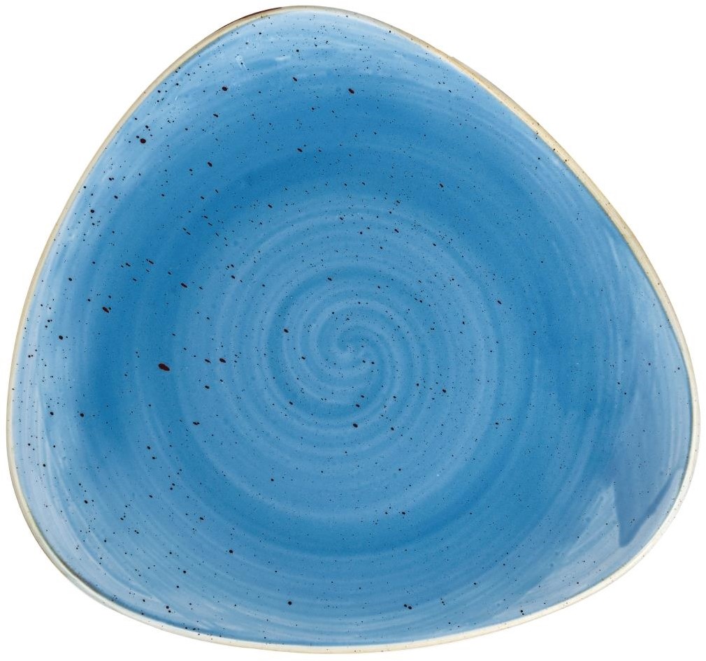  Churchill Assiettes triangulaires Stonecast Cornflower Blue 197mm (Lot de 12) 