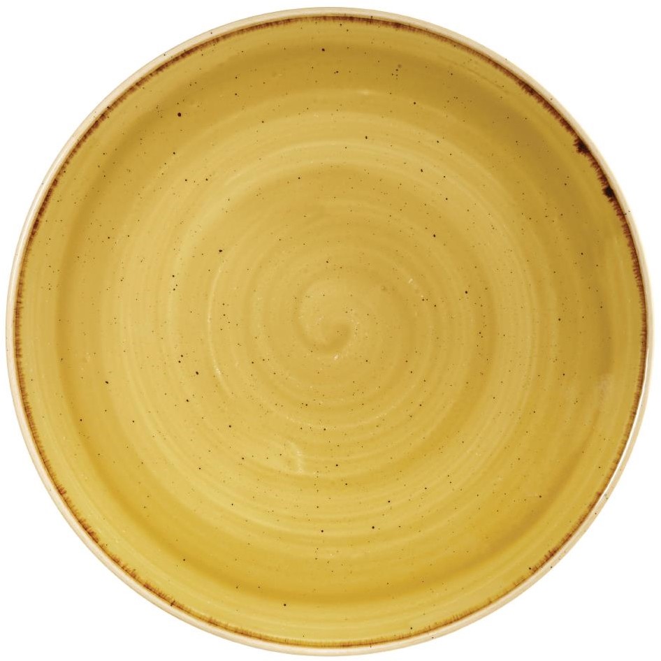  Churchill Assiettes rondes Stonecast Mustard Seed Yellow 260mm (Lot de 12) 