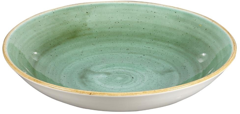  Churchill Assiettes coupes rondes Stonecast Samphire Green 248mm (Lot de 12) 