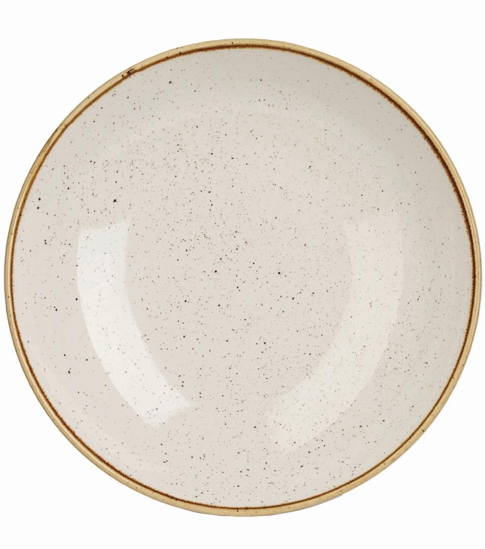  Churchill Assiettes coupes rondes Stonecast Barley White 220mm (Lot de 12) 