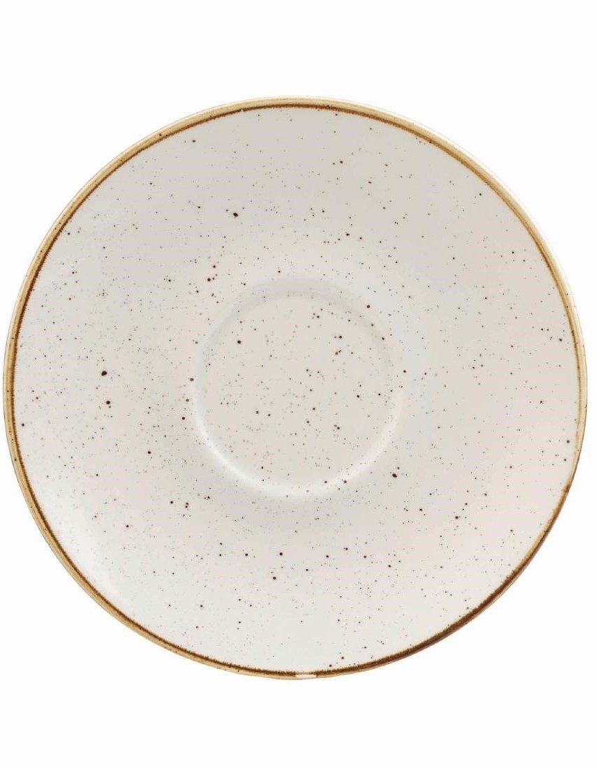  Churchill Soucoupes &agrave; cappuccino Stonecast Barley White 156mm (Lot de 12) 