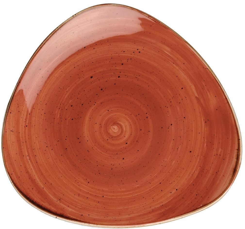 Churchill Assiettes triangulaires Stonecast Spiced Orange 315mm (Lot de 6) 