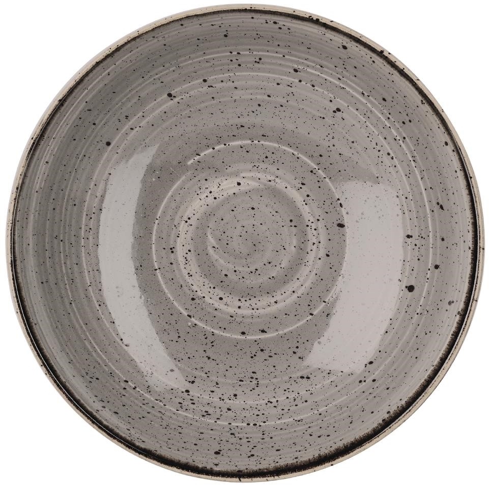  Churchill Assiettes coupes rondes Stonecast Peppercorn Grey 184mm (Lot de 12) 