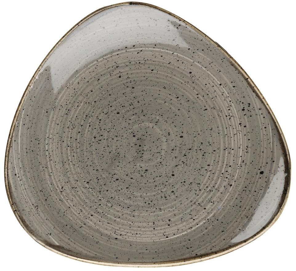  Churchill Assiettes triangulaires Stonecast Peppercorn Grey 305mm (Lot de 6) 