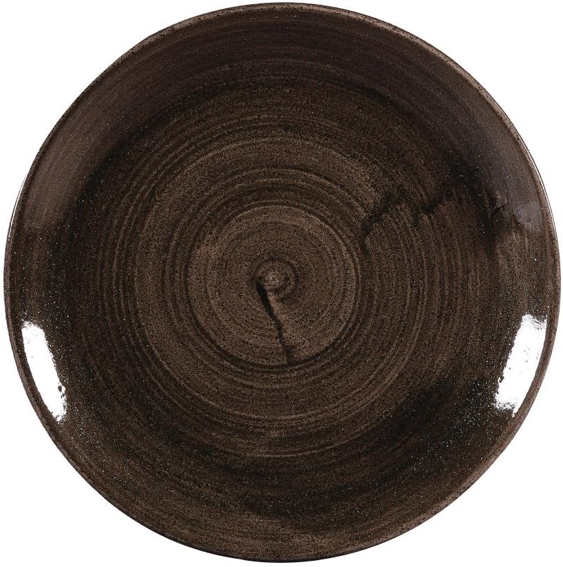  Churchill Assiettes avec rebord Stonecast Patina Black 288mm (Lot de 12) 