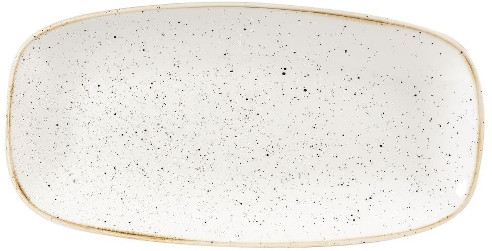  Churchill Assiettes oblongues Stonecast Barley White 153 x 298mm (Lot de 12) 