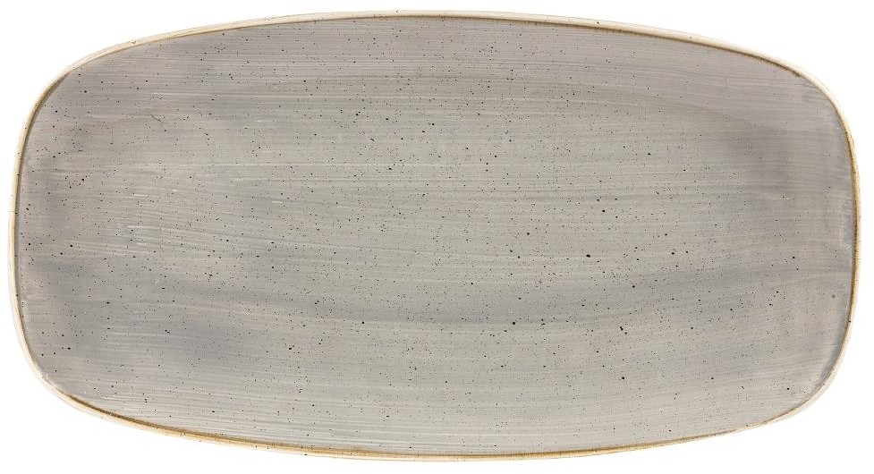  Churchill Assiettes oblongues Stonecast Peppercorn Grey 153 x 298mm (Lot de 12) 