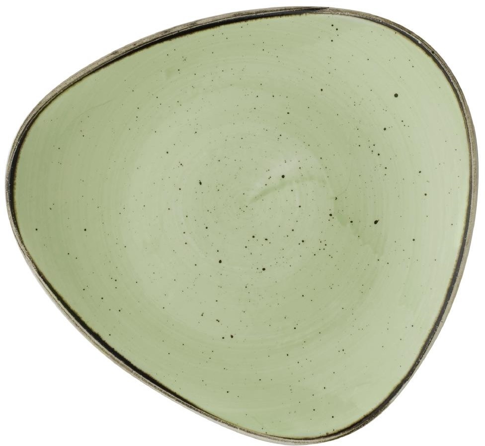  Churchill Assiettes triangulaires Stonecast Sage Green 229mm (Lot de 12) 