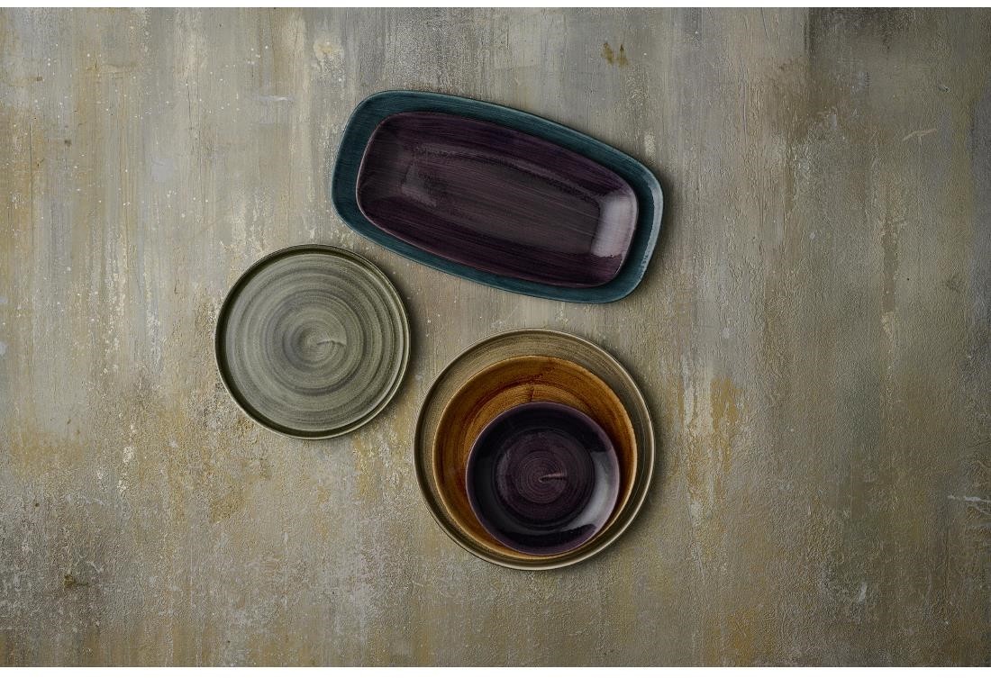  Churchill Assiettes rondes Stonecast Patina Purple 217mm (Lot de 12) 