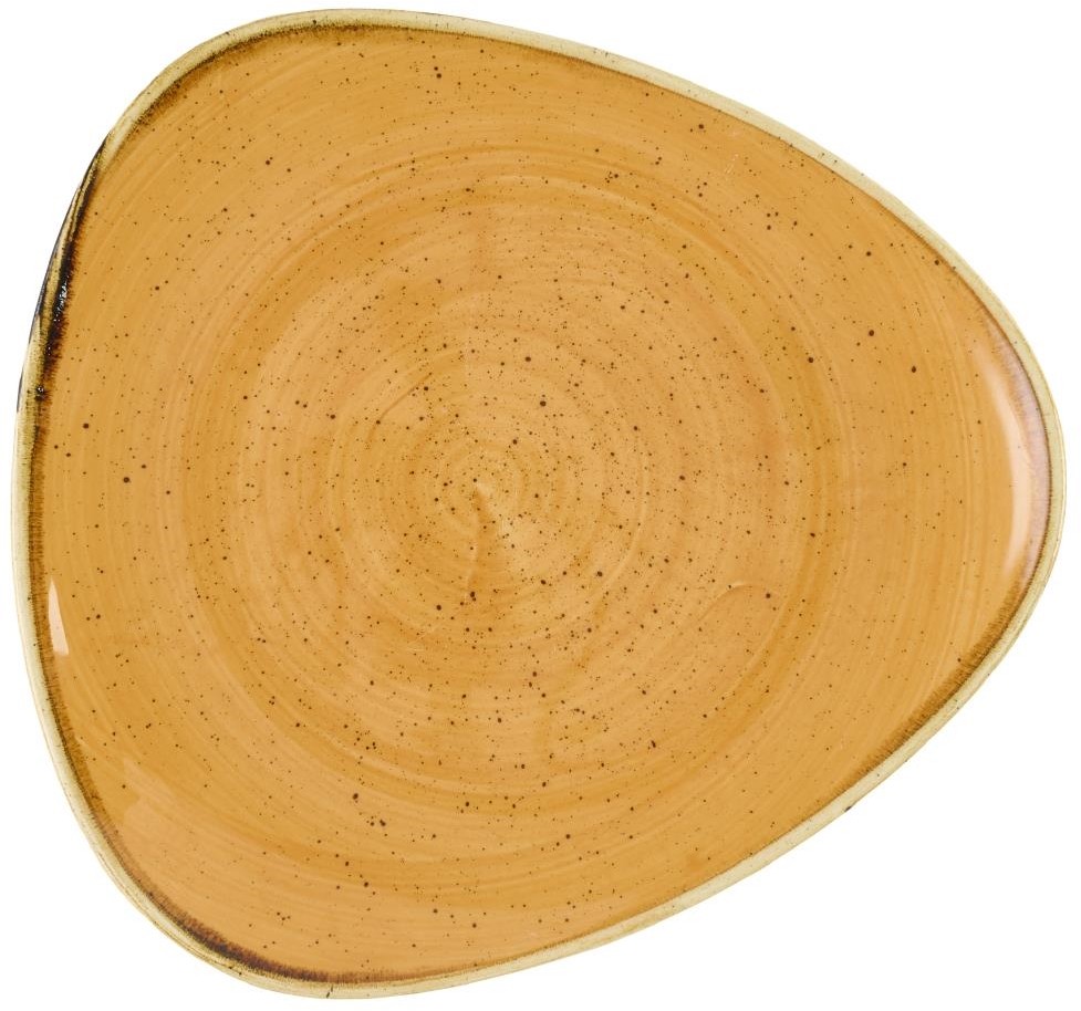  Churchill Assiettes triangulaires Stonecast Tangerine 229mm (Lot de 12) 
