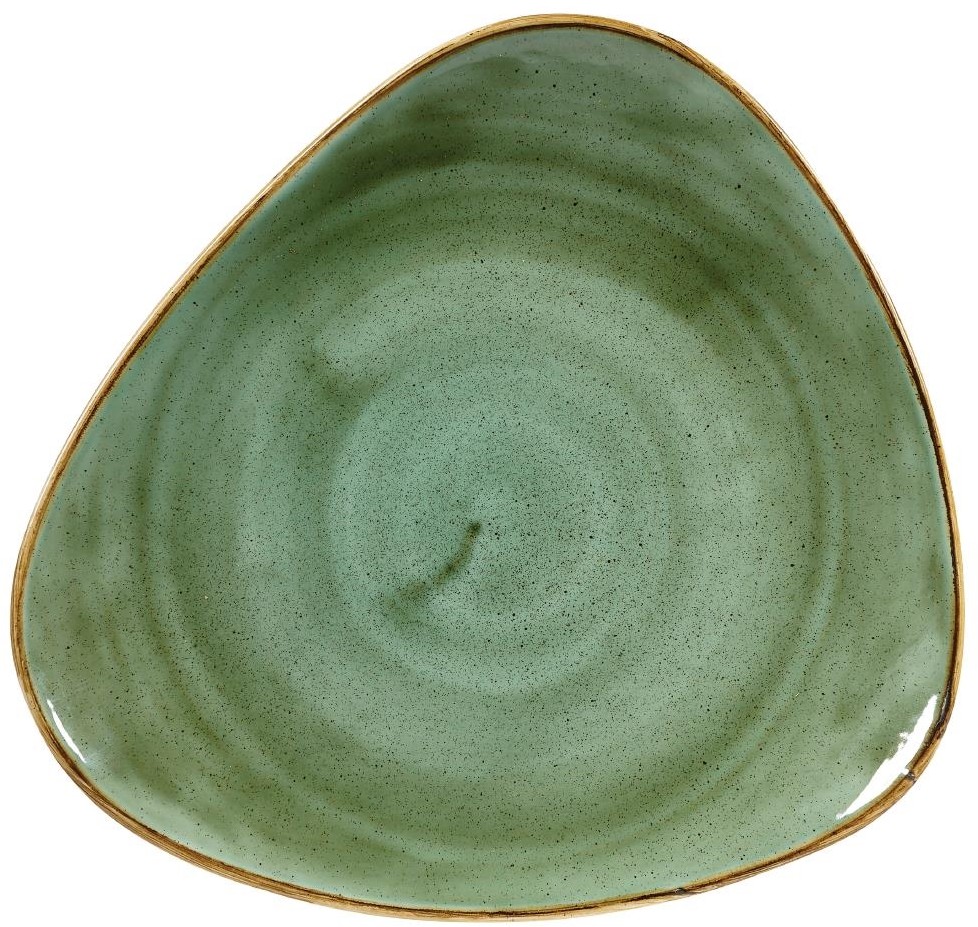  Churchill Assiettes triangulaires Stonecast Samphire Green 311mm (Lot de 6) 
