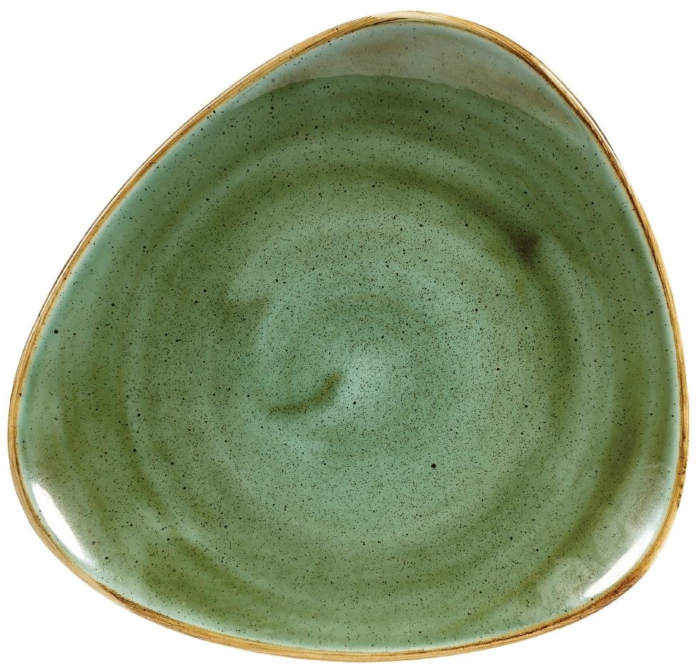  Churchill Assiettes triangulaires Stonecast Samphire Green 192mm (Lot de 12) 