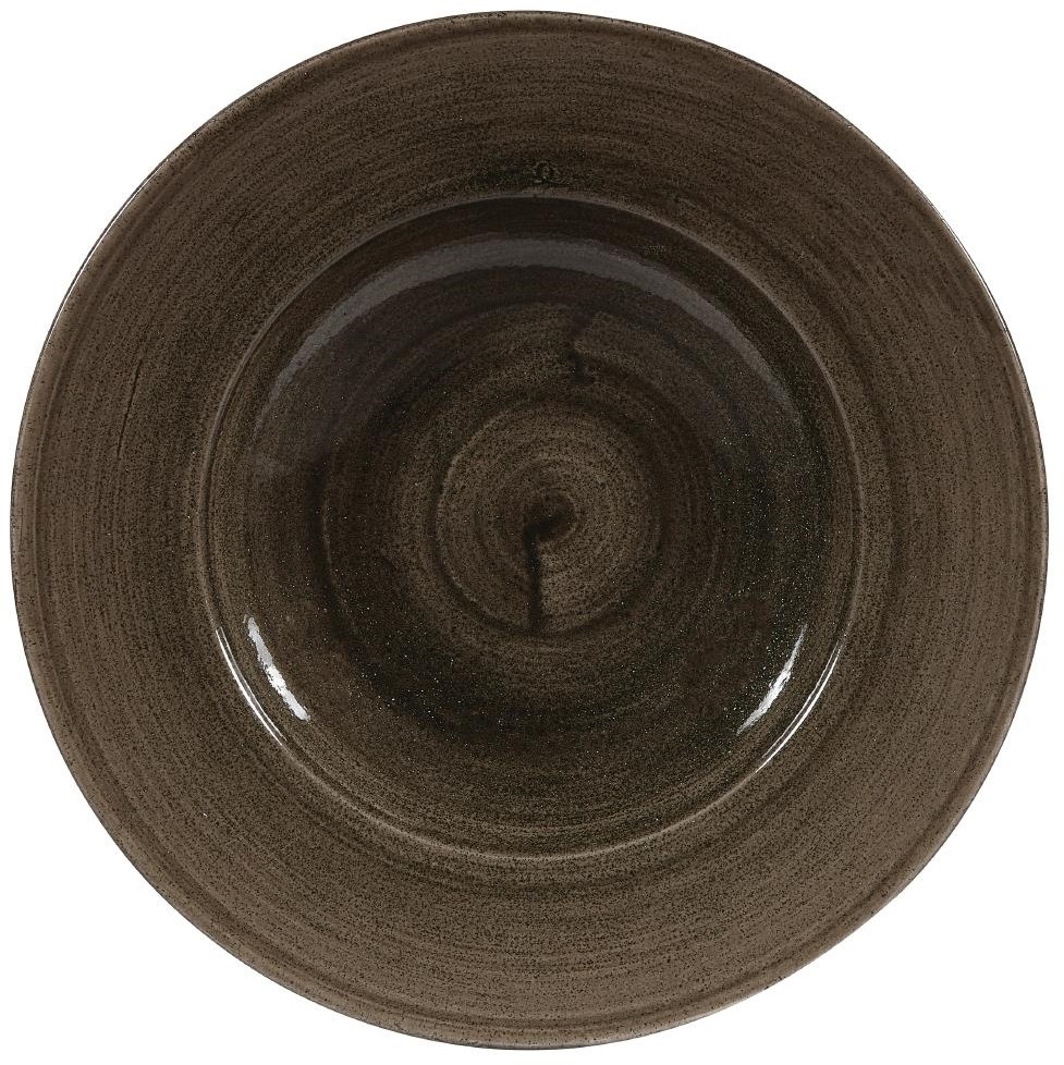  Churchill Bols &agrave; bord large Stonecast Patina Wide Iron Black 280mm (Lot de 12) 