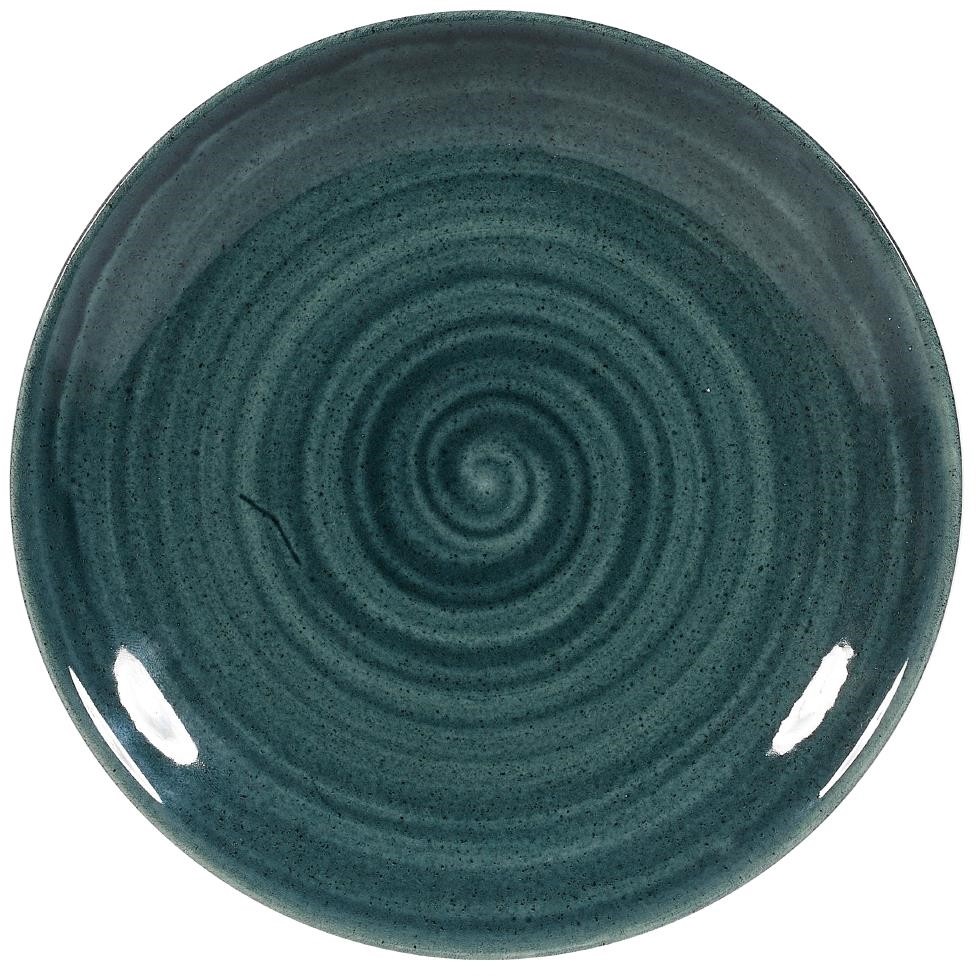  Churchill Assiettes rondes Stonecast Patina Rustic Teal 165mm (Lot de 12) 