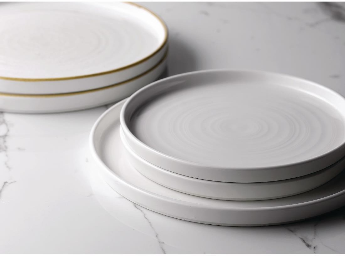  Churchill Assiettes avec rebord Stonecast Barley White 210mm (Lot de 6) 
