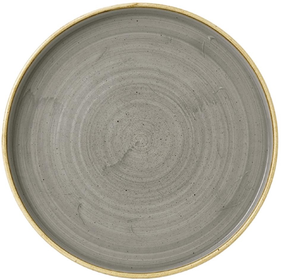  Churchill Assiettes avec rebord Stonecast Peppercorn Grey 210mm (Lot de 6) 
