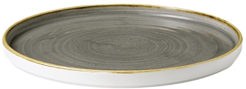  Churchill Assiettes avec rebord Stonecast Peppercorn Grey 210mm (Lot de 6) 
