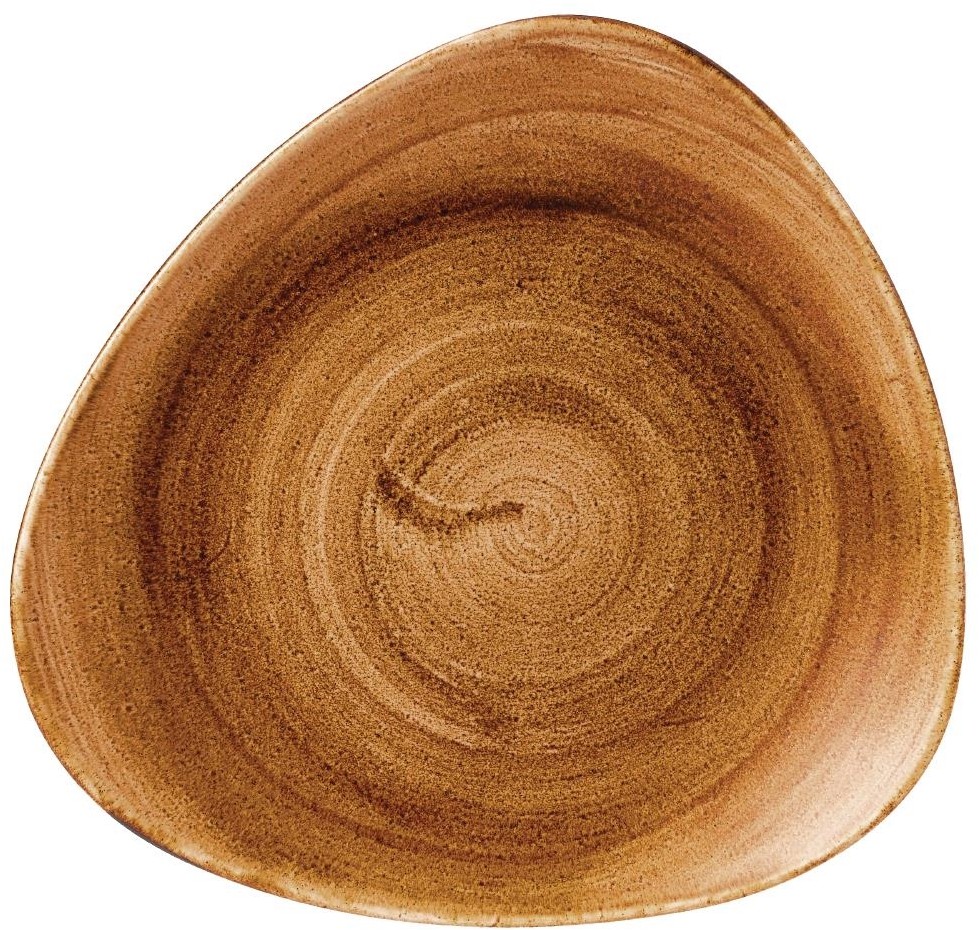  Churchill Assiettes triangulaires Stonecast Patina Lotus Vintage Copper 254mm (Lot de 12) 