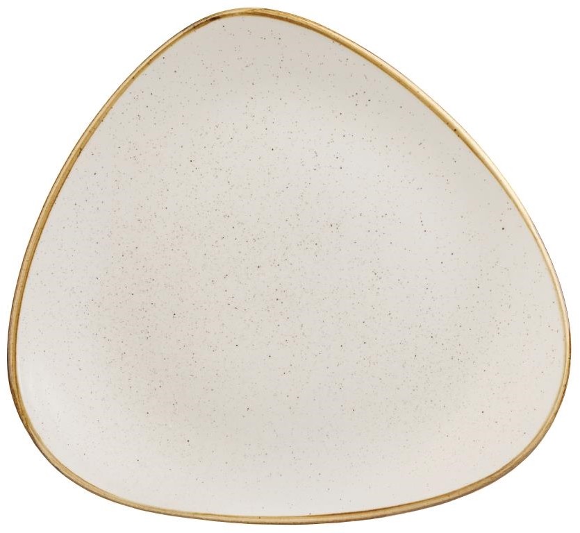  Churchill Assiettes triangulaires Churchill&nbsp; Stonecast Barley White Lotus 229mm&nbsp;(Lot de 12) 