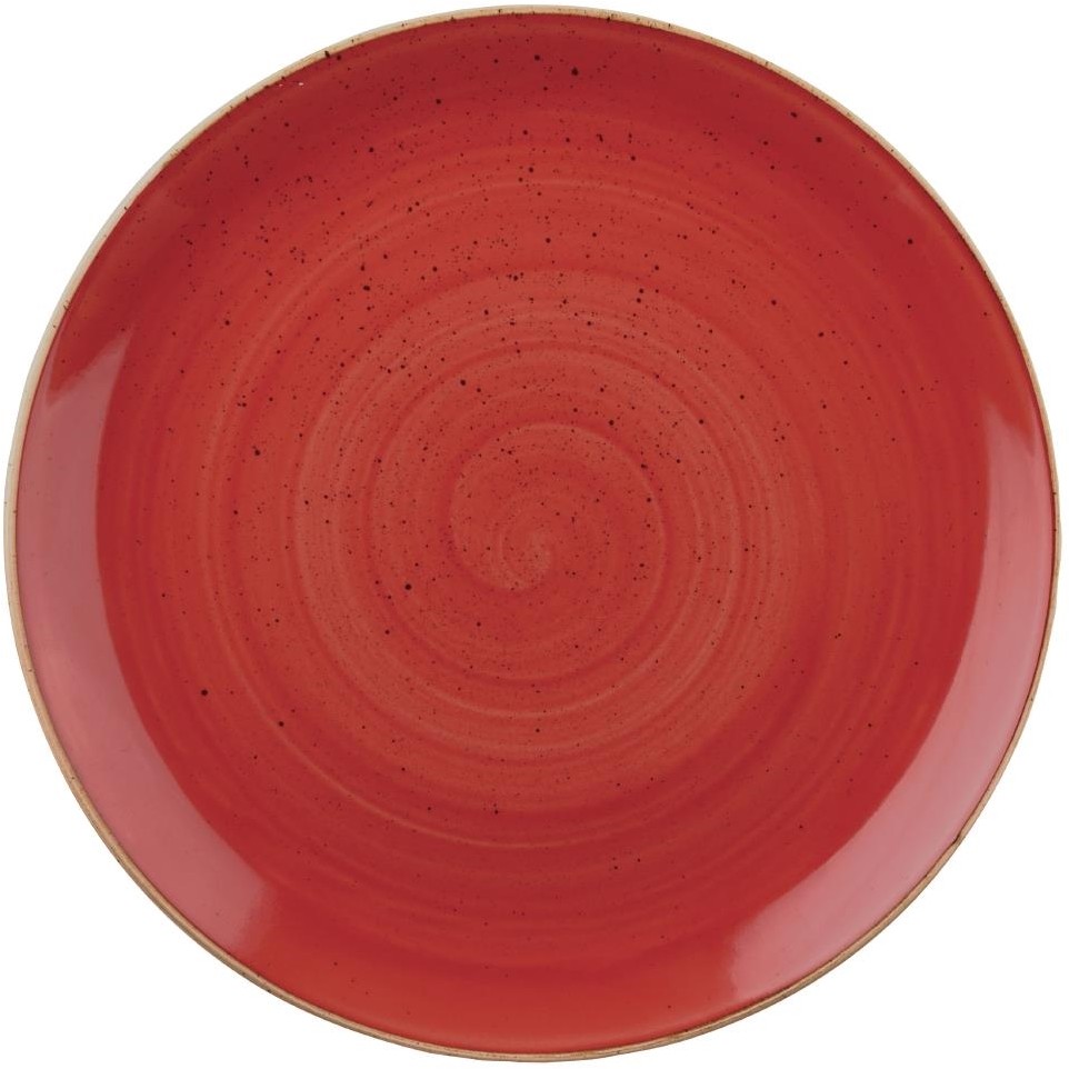  Churchill Assiettes rondes Stonecast Berry Red Evolve 323mm (Lot de 6) 