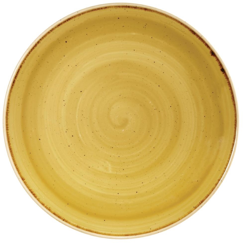  Churchill Assiettes rondes Stonecast Mustard Lotus Evolve 323mm (Lot de 6) 