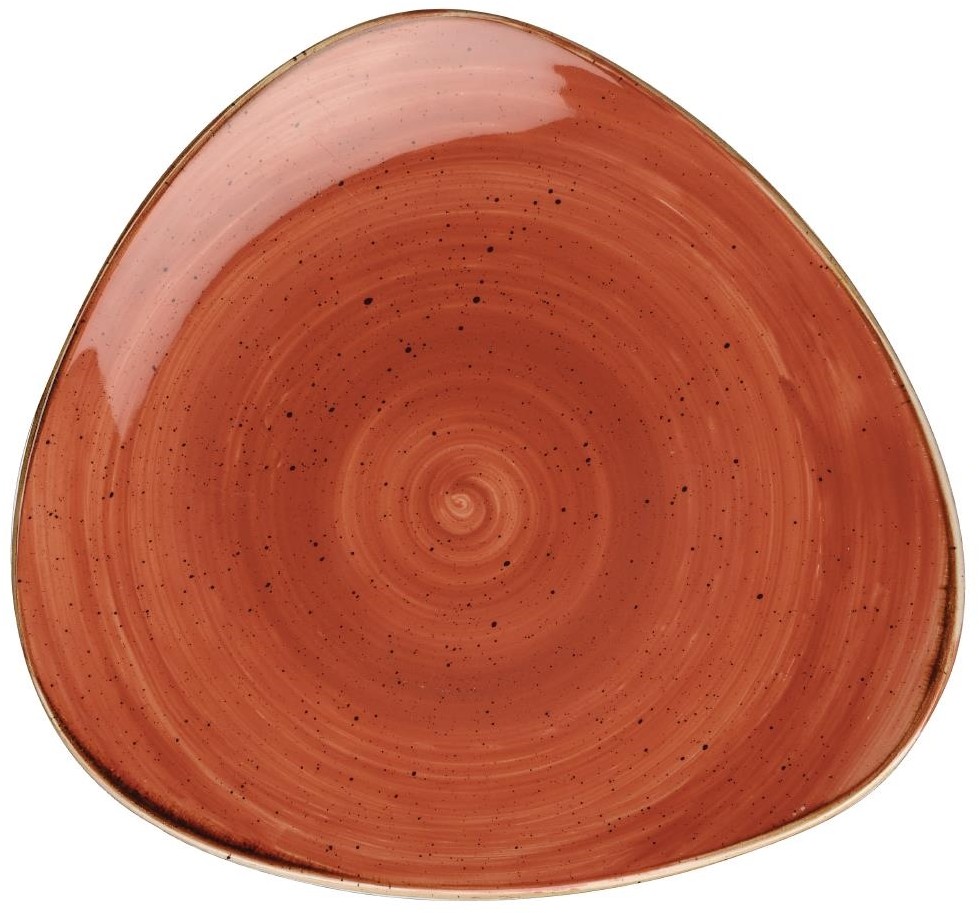  Churchill Assiettes triangulaires Stonecast Spiced Orange Lotus 265mm (Lot de 12) 