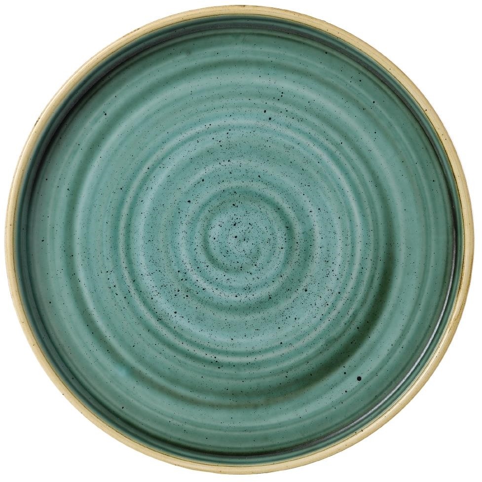  Churchill Assiettes avec rebord Stonecast Samphire Green 210mm (Lot de 6) 